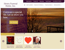 Tablet Screenshot of henryfuneralhome.com
